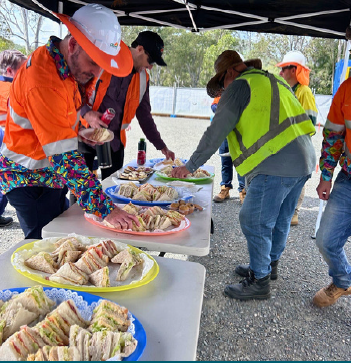 Lunch provided by the Esk CWA for the Esk Reservoir opening ceremony
