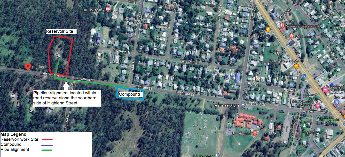 Construction map of area